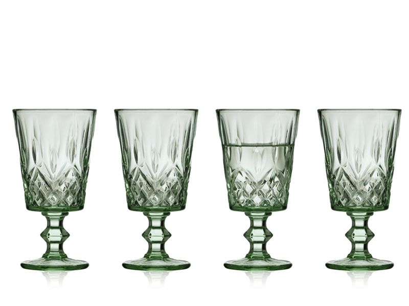Lyngby Sorrento vinglass grønn 4-pk