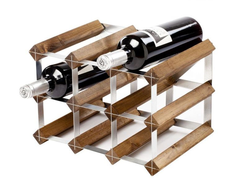 Vinstativ 9 flasker, montert, dark oak, TWC/9ARDO